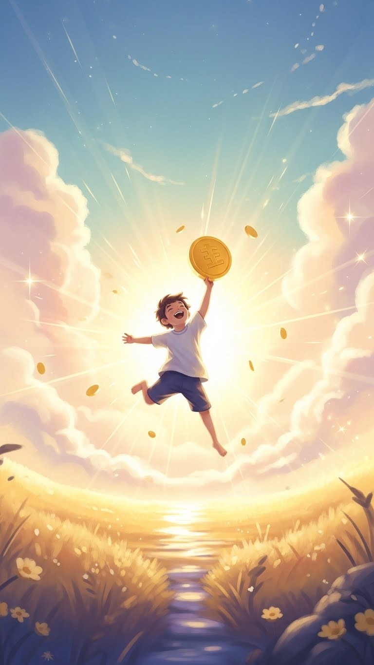 활기찬 아이의 도약: 사업 번창과 희망을 상징하는 꿈 - 길몽