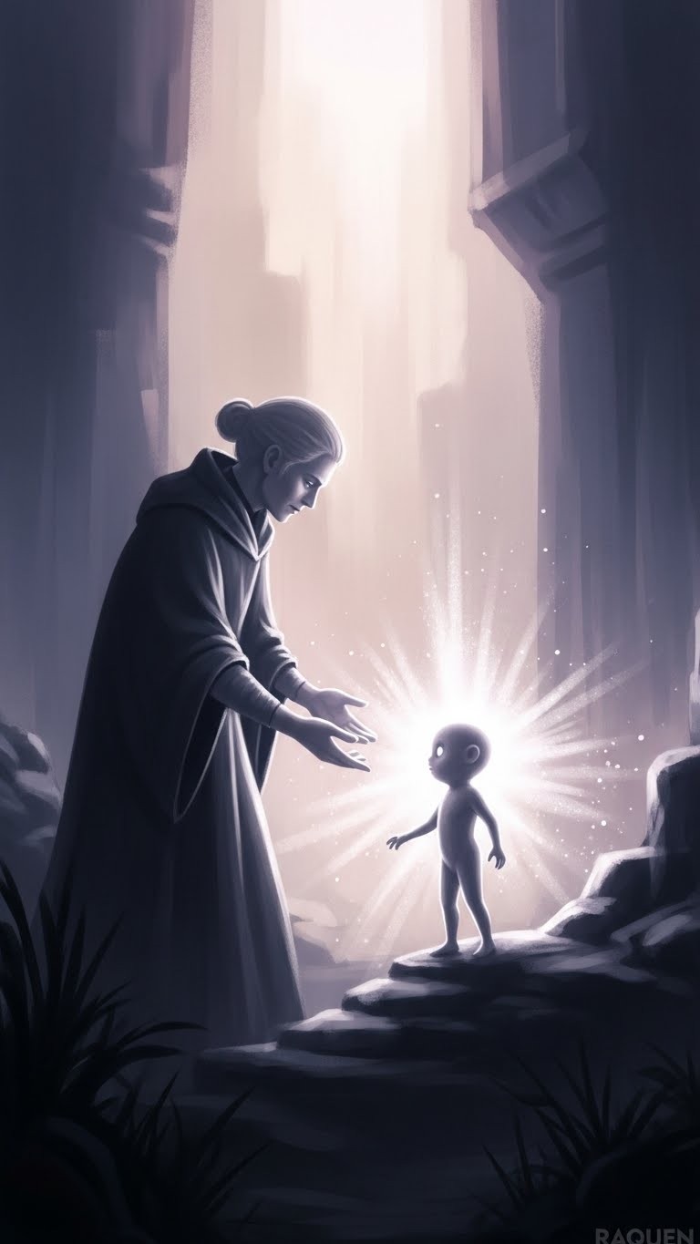 미숙한 잠재력 또는 새로운 시작과의 깊은 상호작용 꿈 - 흉몽