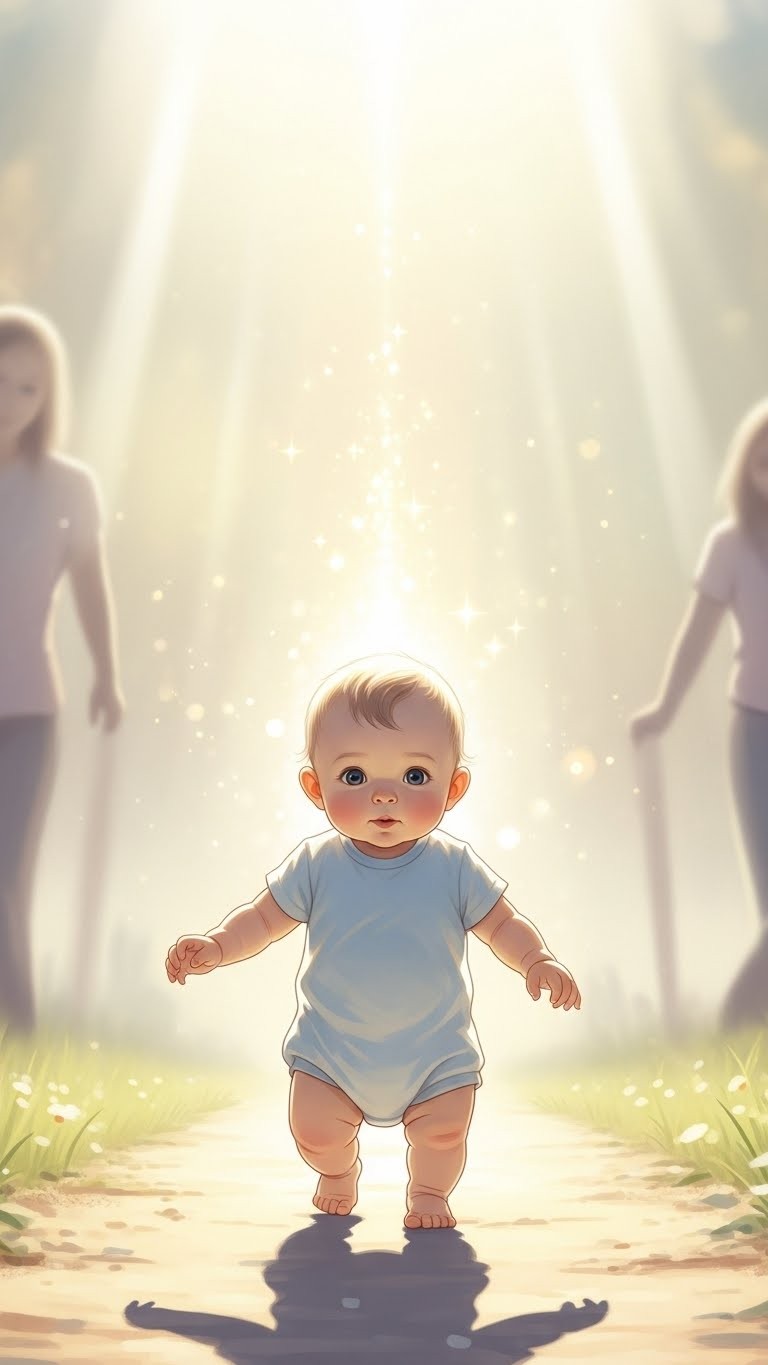 새로운 시작과 독립을 알리는 아기의 발걸음 꿈 - 길몽