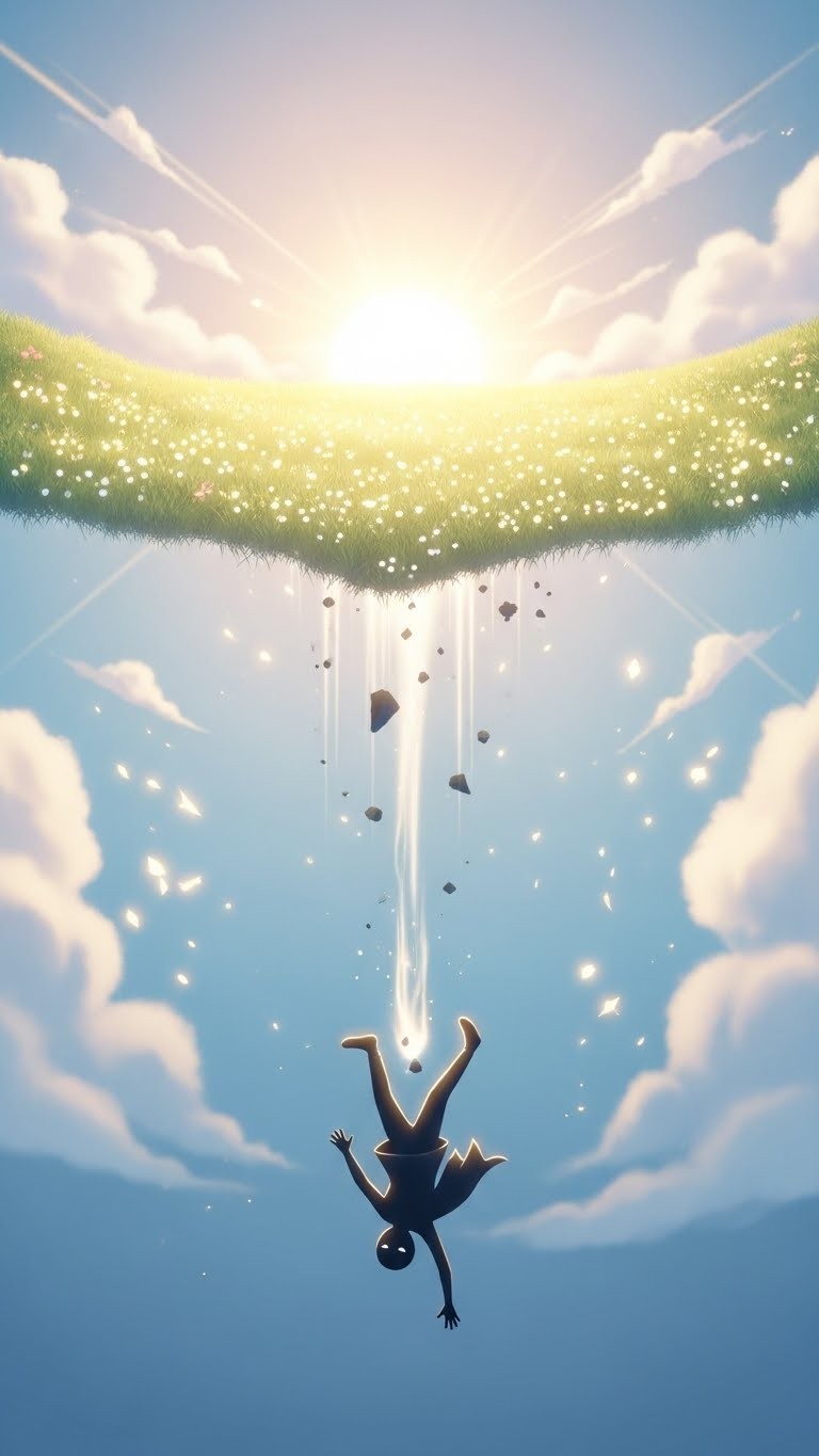 높은 곳에서 떨어진 도둑: 위협이 사라지고 평화가 찾아오는 길몽 - 길몽