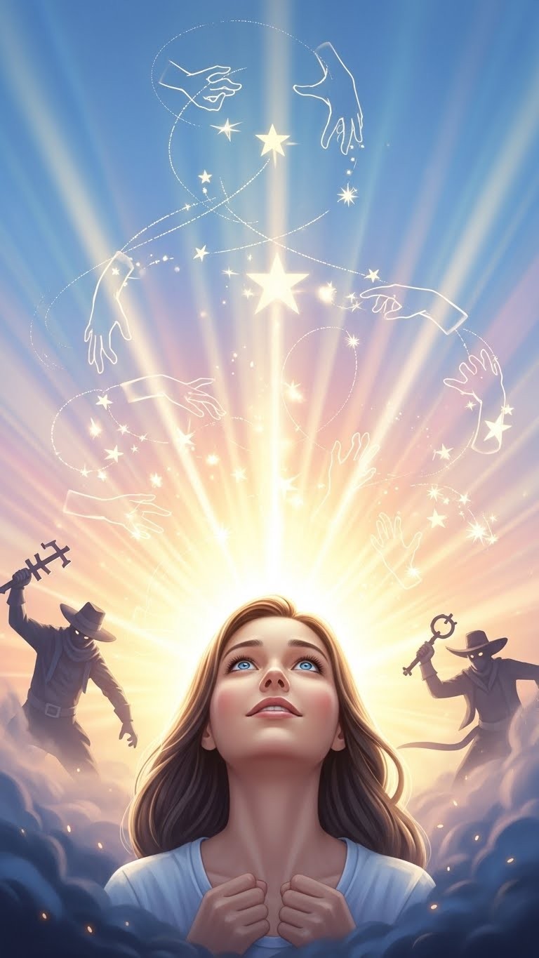 칼 든 강도의 위협에서 깨어나는 꿈, 귀인의 도움으로 위기 모면 - 길몽