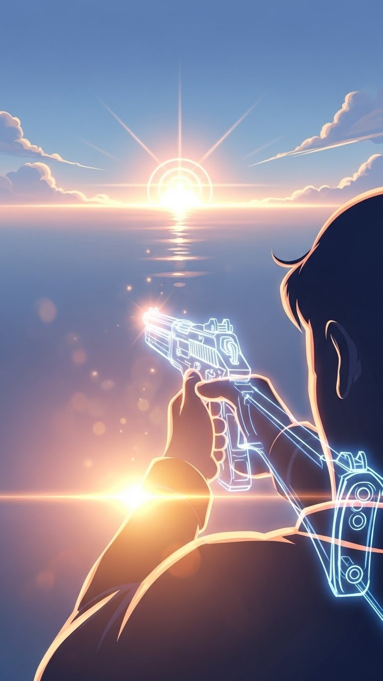 목표를 향해 방아쇠를 당기는 꿈 - 길몽