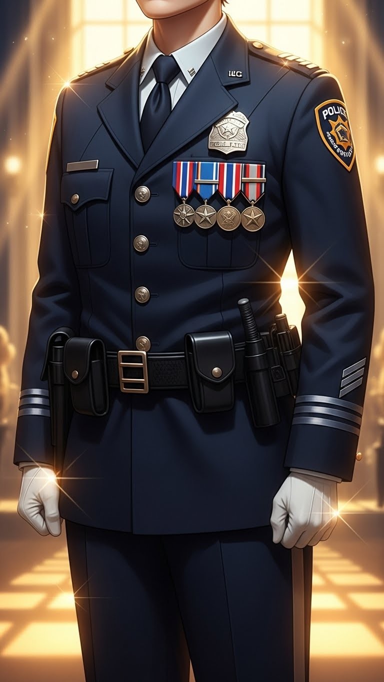 명예로운 제복의 경찰관, 당신의 성과가 빛나는 꿈 - 길몽