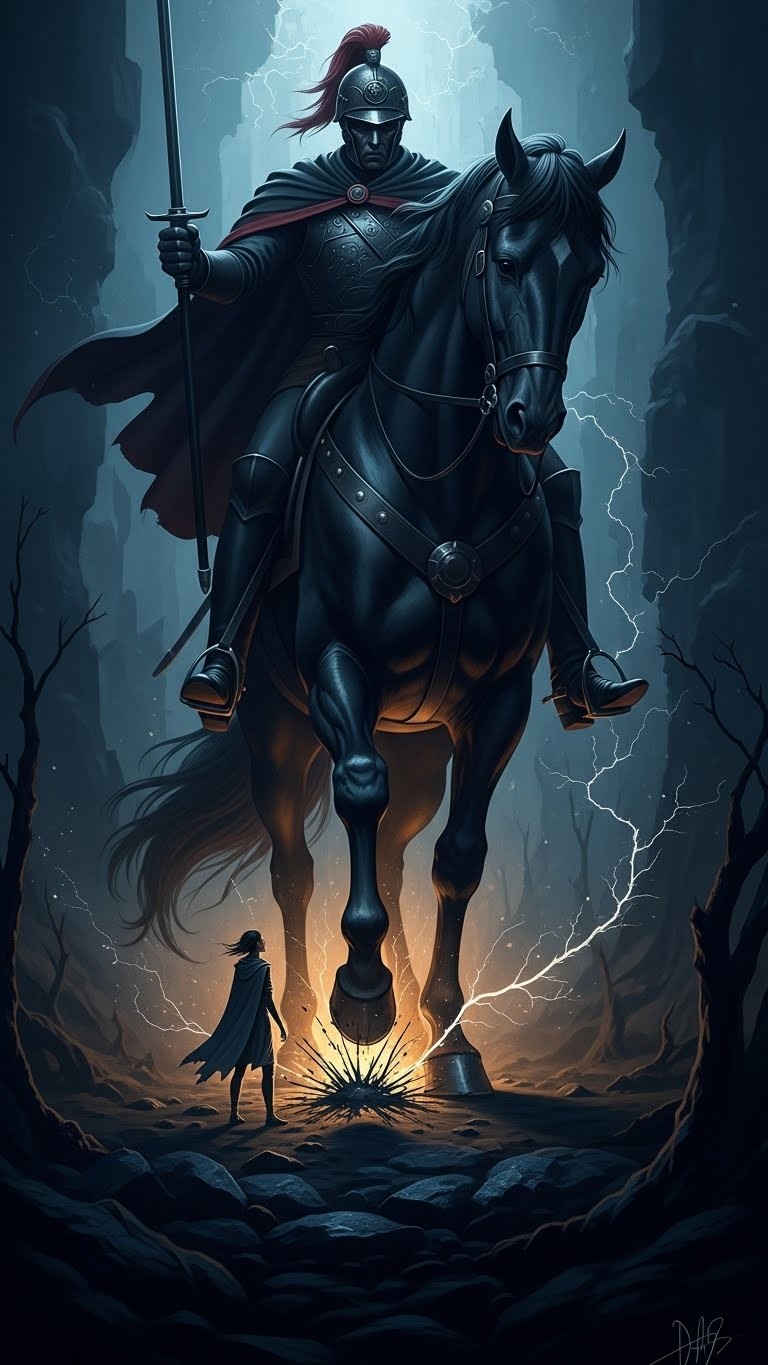 권력의 말에 치여 압도당하는 꿈 - 흉몽