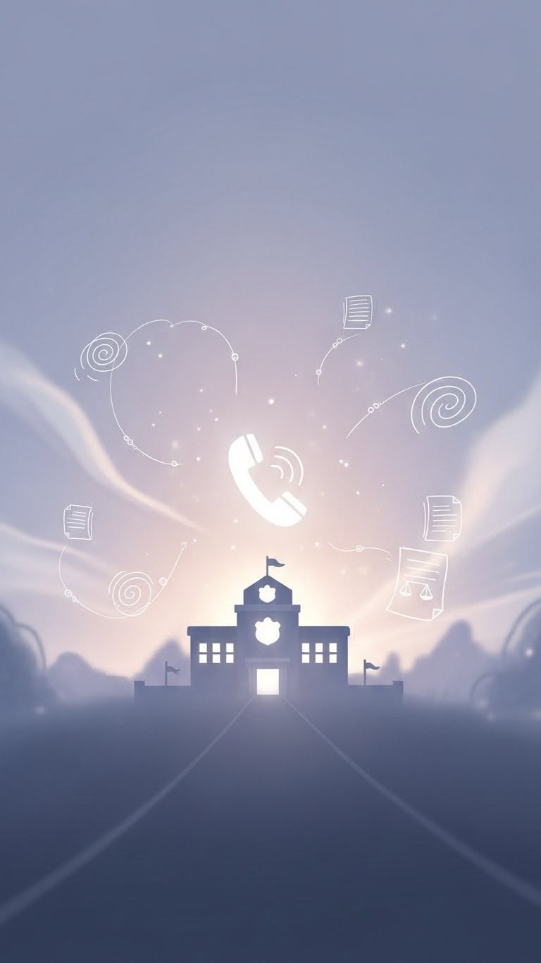 공적 책임과 해결을 알리는 경찰서의 부름 - 보통