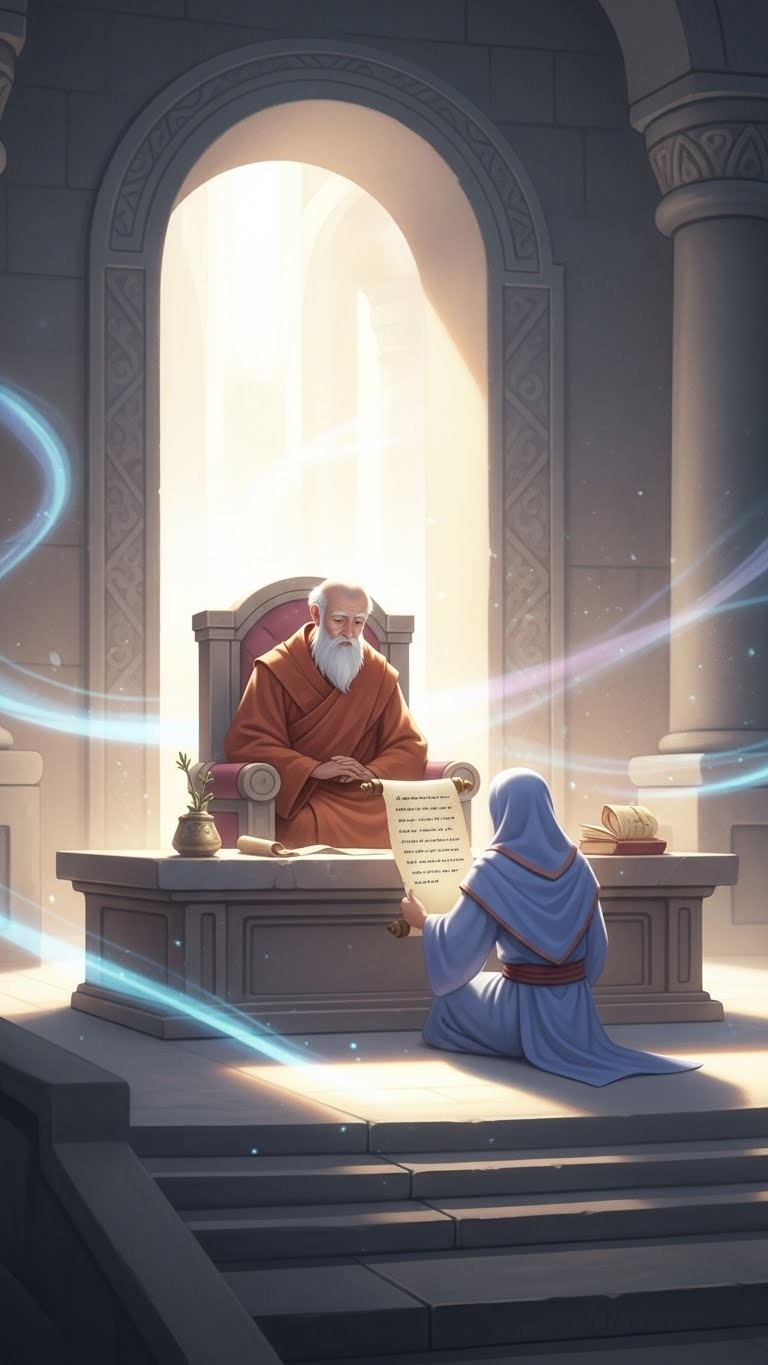 승려에게 중요한 사안을 의뢰하는 꿈 - 보통