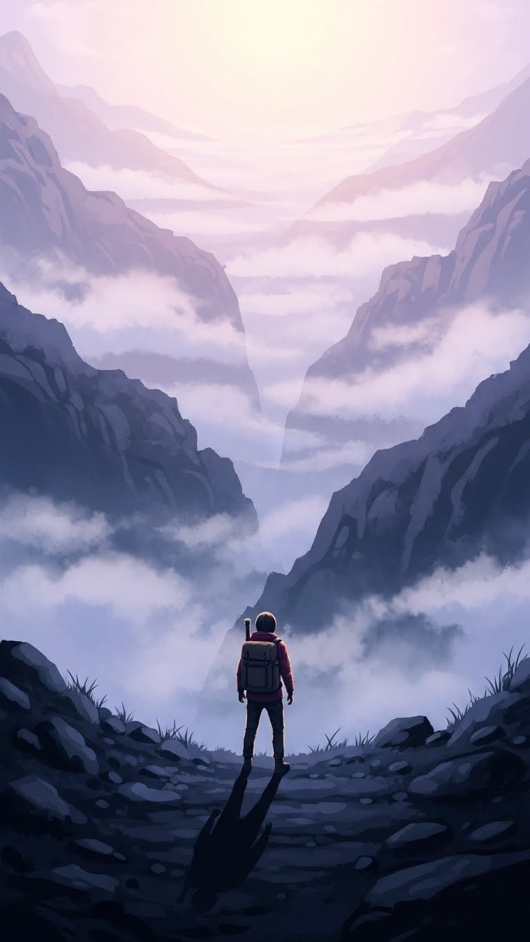 미지의 길을 떠나는 탐험가를 만난 꿈 - 흉몽