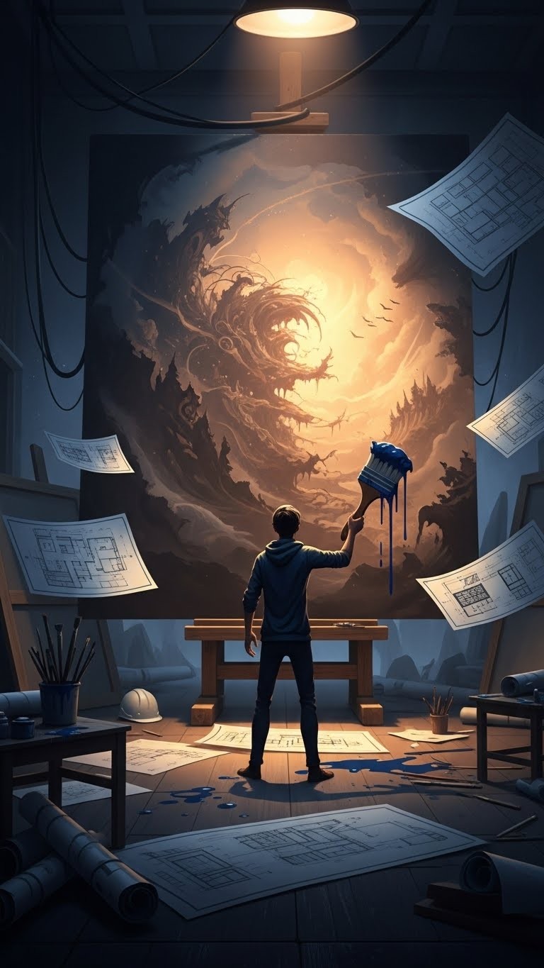 내면의 캔버스에 열정을 그리는 화가 꿈 - 흉몽