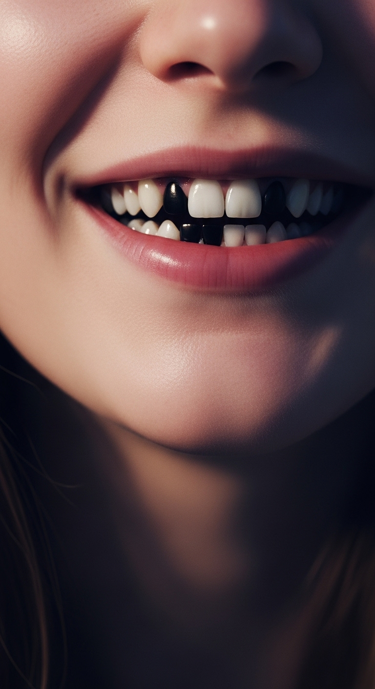 사랑하는 이의 검게 변한 치아: 관계의 어두운 그림자를 암시하는 꿈 - 흉몽