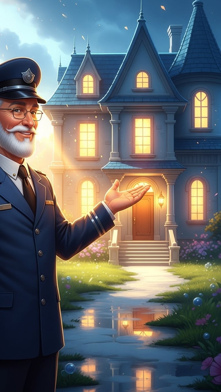 새로운 보금자리를 알리는 건물 관리인과의 꿈 - 길몽