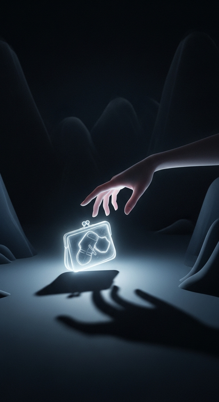 어둠 속, 은밀히 물건을 훔치는 손을 목격한 꿈 - 흉몽