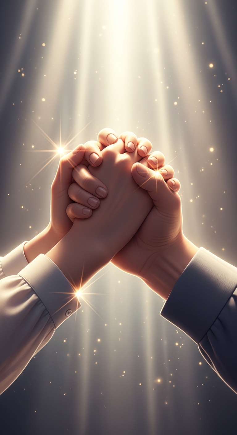 두 손으로 감싸 안은 손, 깊은 유대와 강력한 지원의 예고 - 길몽 두 손으로 감싸 안은 손, 깊은 유대와 강력한 지원의 예고 - 길몽