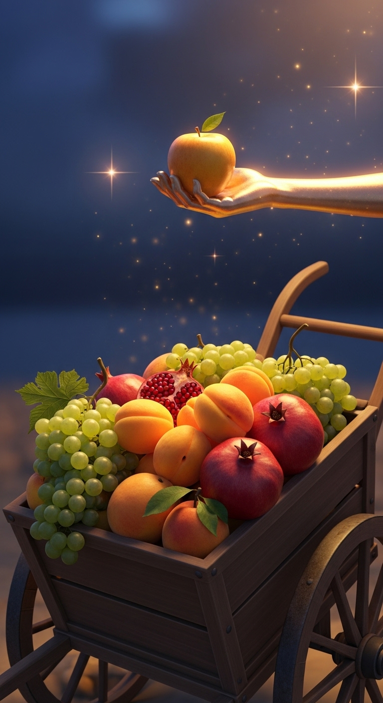 가득 실린 청과물, 뜻밖의 풍요를 알리는 꿈 - 길몽