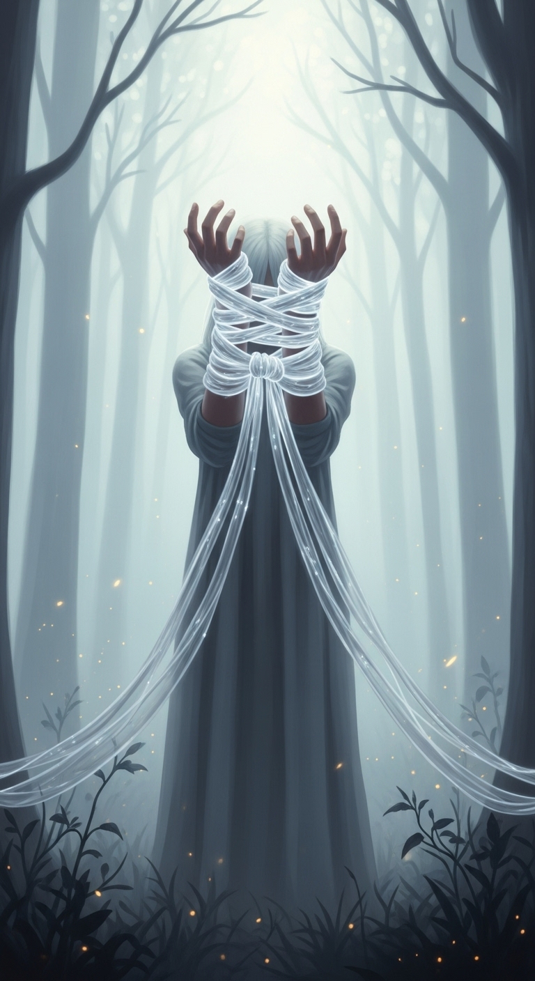 움직일 수 없게 묶인 손을 본 꿈 - 흉몽