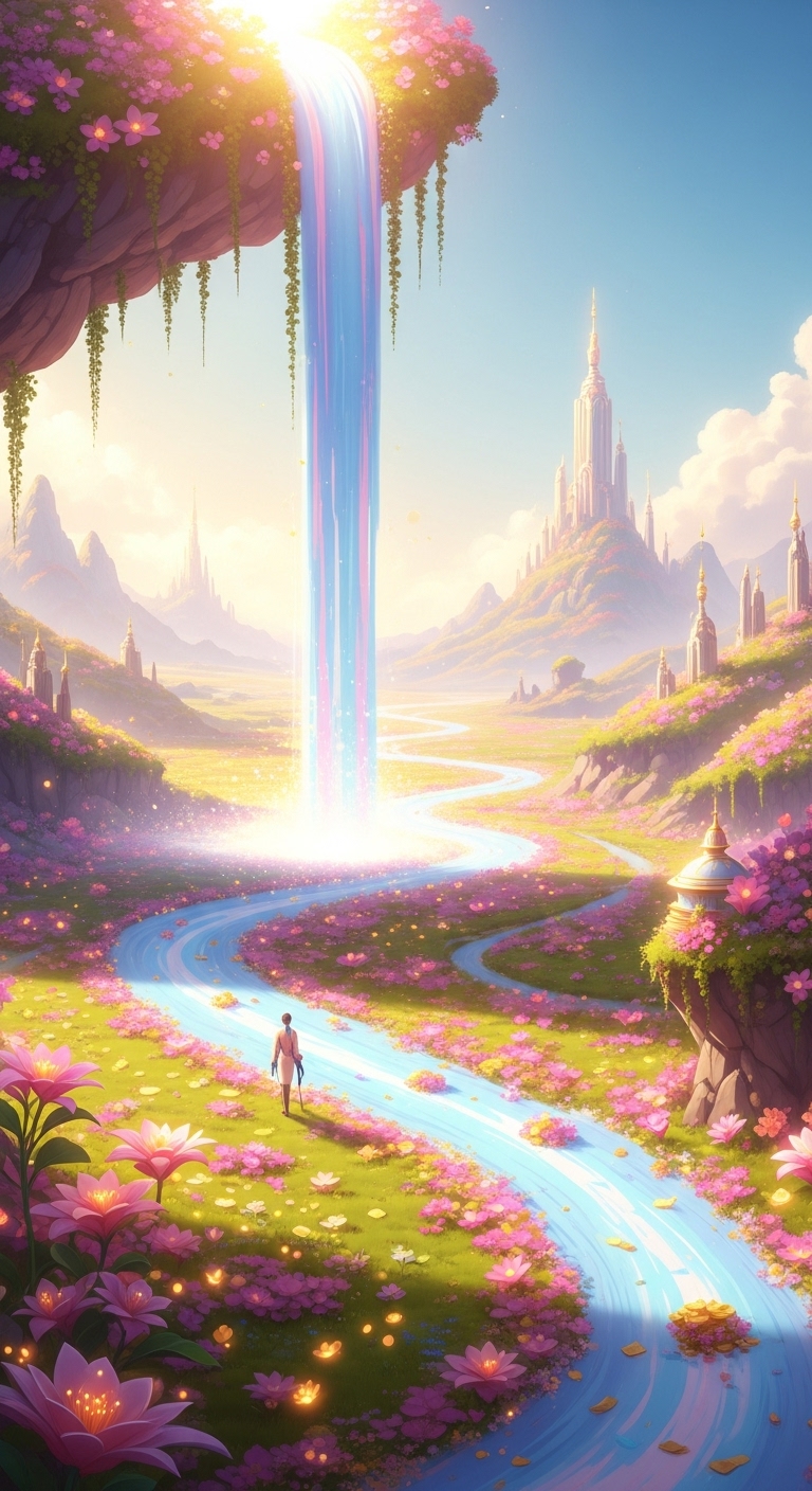 끝없이 샘솟는 생명의 물결, 거대한 번영을 알리는 꿈 - 길몽