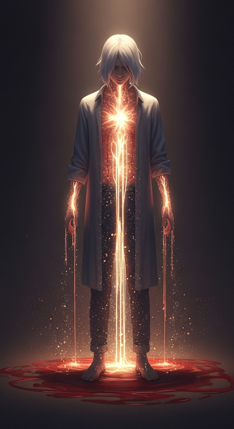 몸에서 피가 솟구쳐 나오는 꿈: 소진과 손실의 경고 - 흉몽