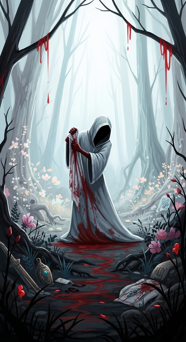 몸에 묻은 피를 닦아내는 꿈: 상실과 책임감, 그리고 정화의 시도 - 흉몽