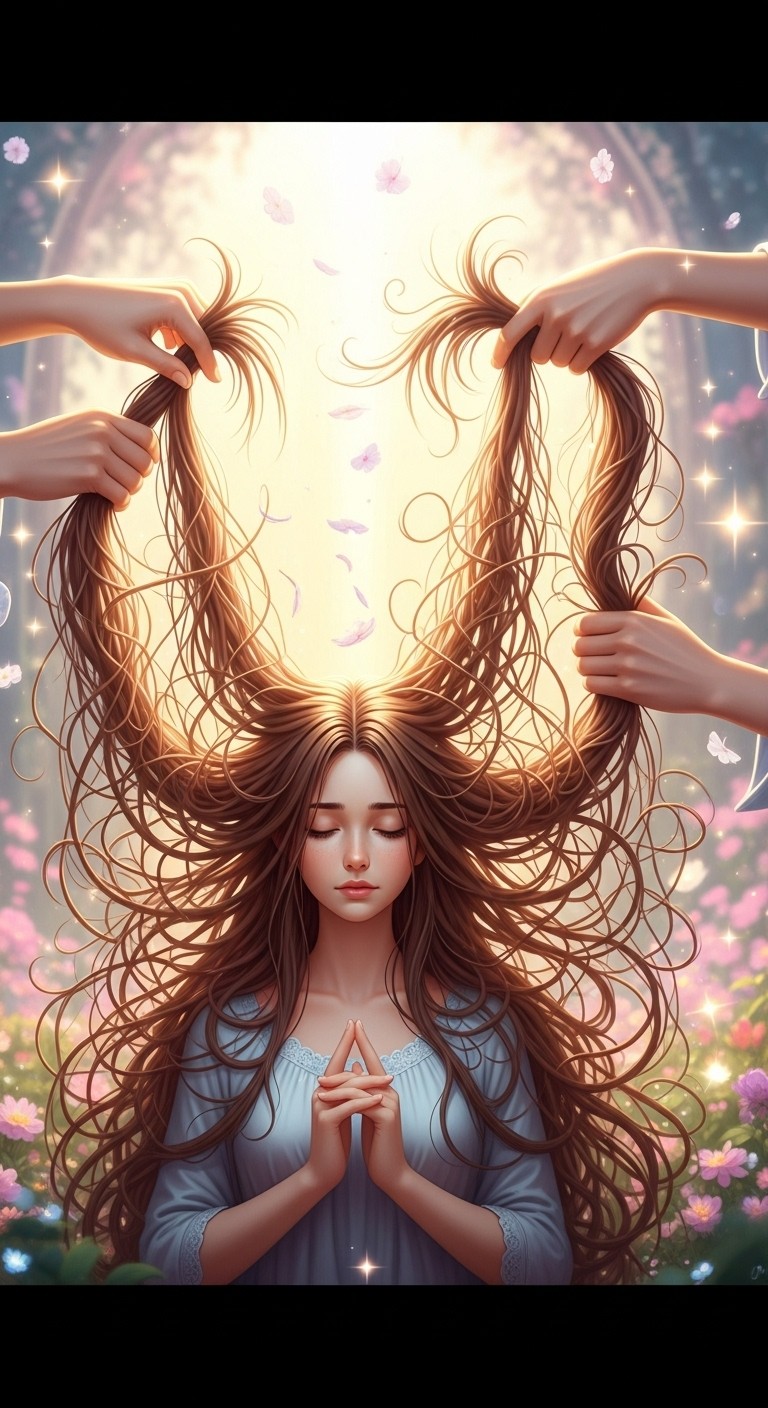 엉킨 머리를 정돈하고 마음의 평화를 얻는 꿈 - 길몽