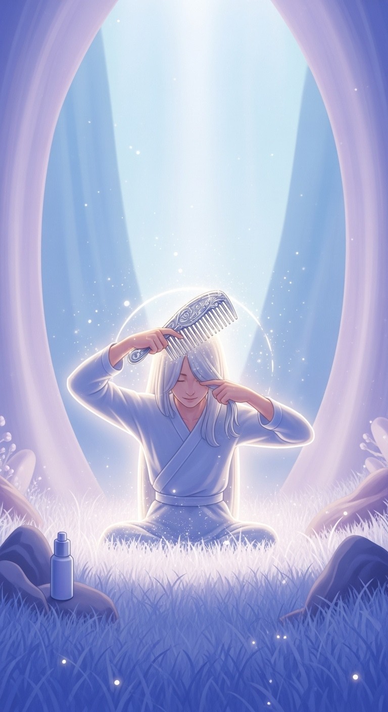 정성스러운 빗질로 빛나는 자신을 가꾸는 꿈 - 길몽