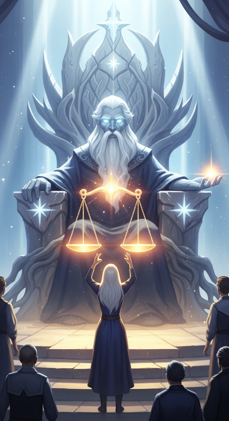 조상이 정의를 심판하는 꿈: 난관 극복과 승리 예고 - 길몽