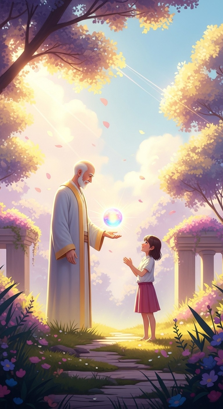 고인이 된 아버지의 격려, 앞날의 번영을 약속하다 - 길몽