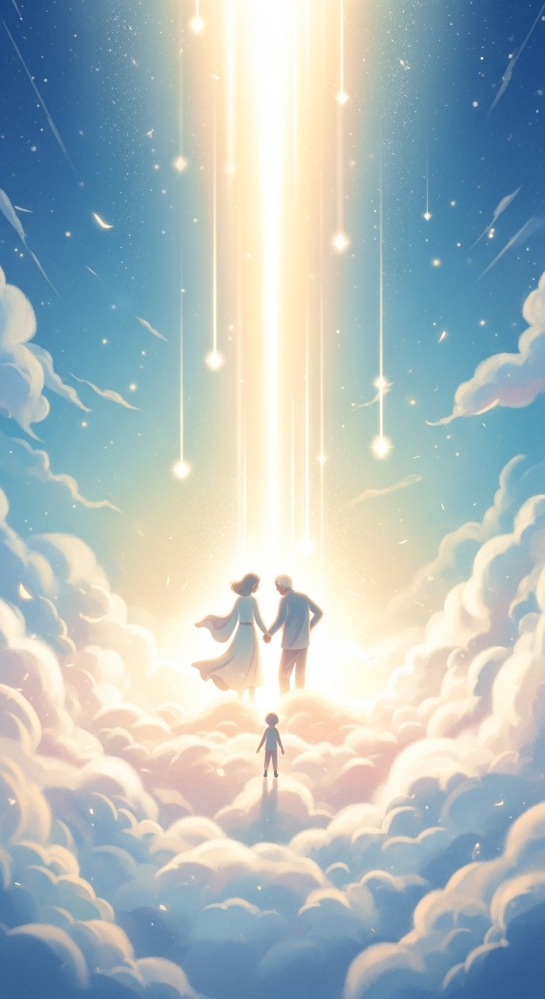 하늘에서 내려온 부모님, 신성한 인도와 축복의 꿈 - 길몽