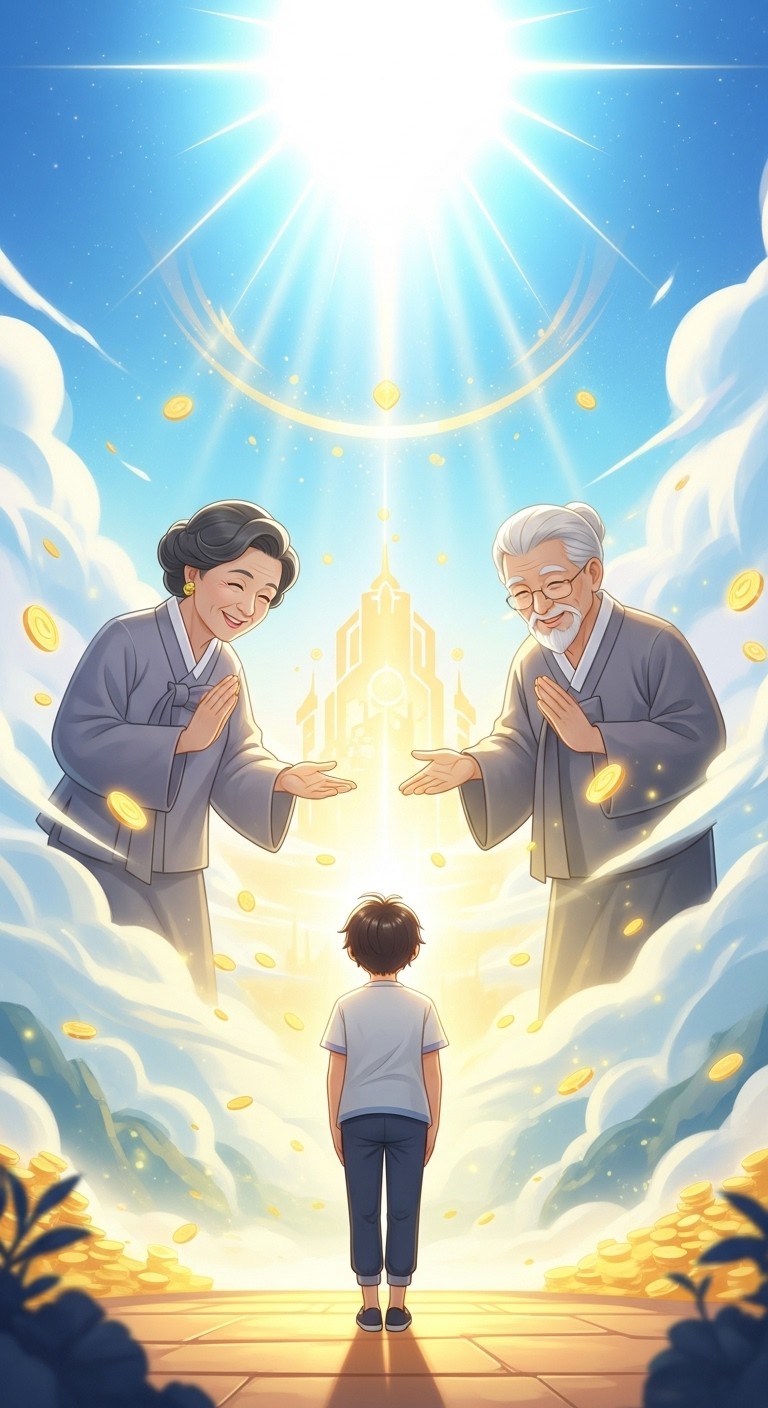 부모님께 큰 절 올리고 축복받는 길몽 - 길몽