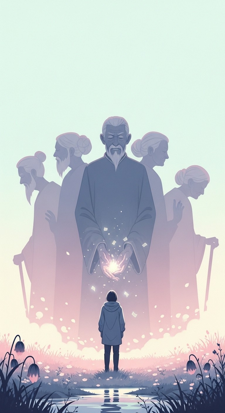 조상의 외면: 소통 단절과 재물 난항을 예고하는 꿈 - 보통