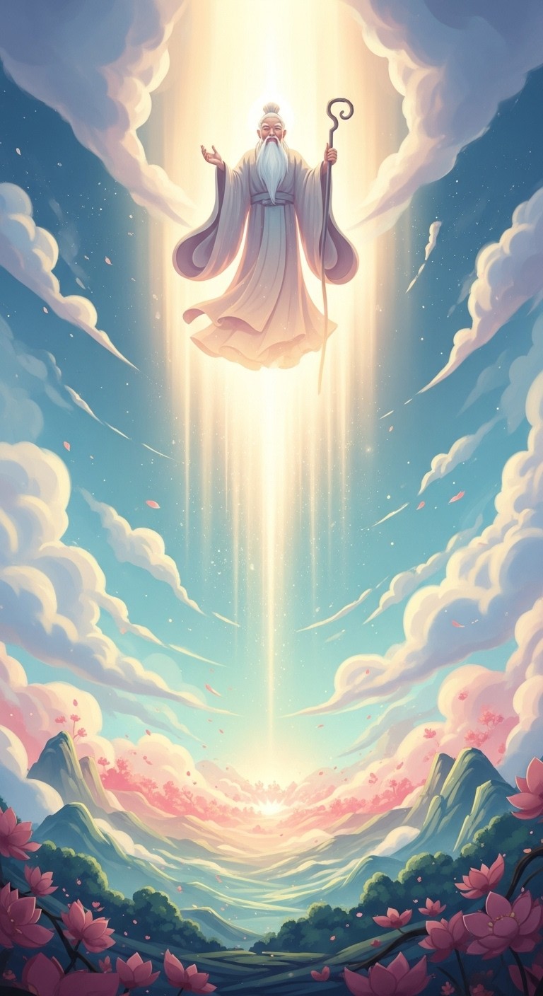 선조의 영광스러운 승천, 큰 복을 기원하는 꿈 - 길몽