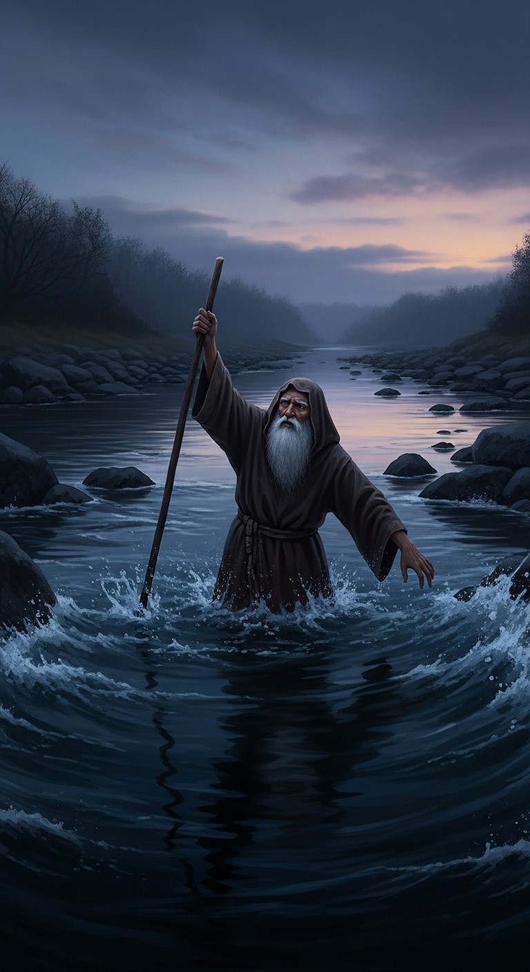 위험한 강에 빠진 조상: 탐욕이 부르는 경고의 꿈 - 흉몽