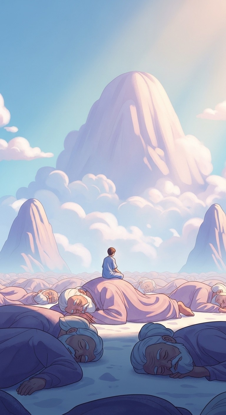 조상 위에 앉아 영적인 조력자를 찾는 꿈 - 보통 조상 위에 앉아 영적인 조력자를 찾는 꿈 - 보통