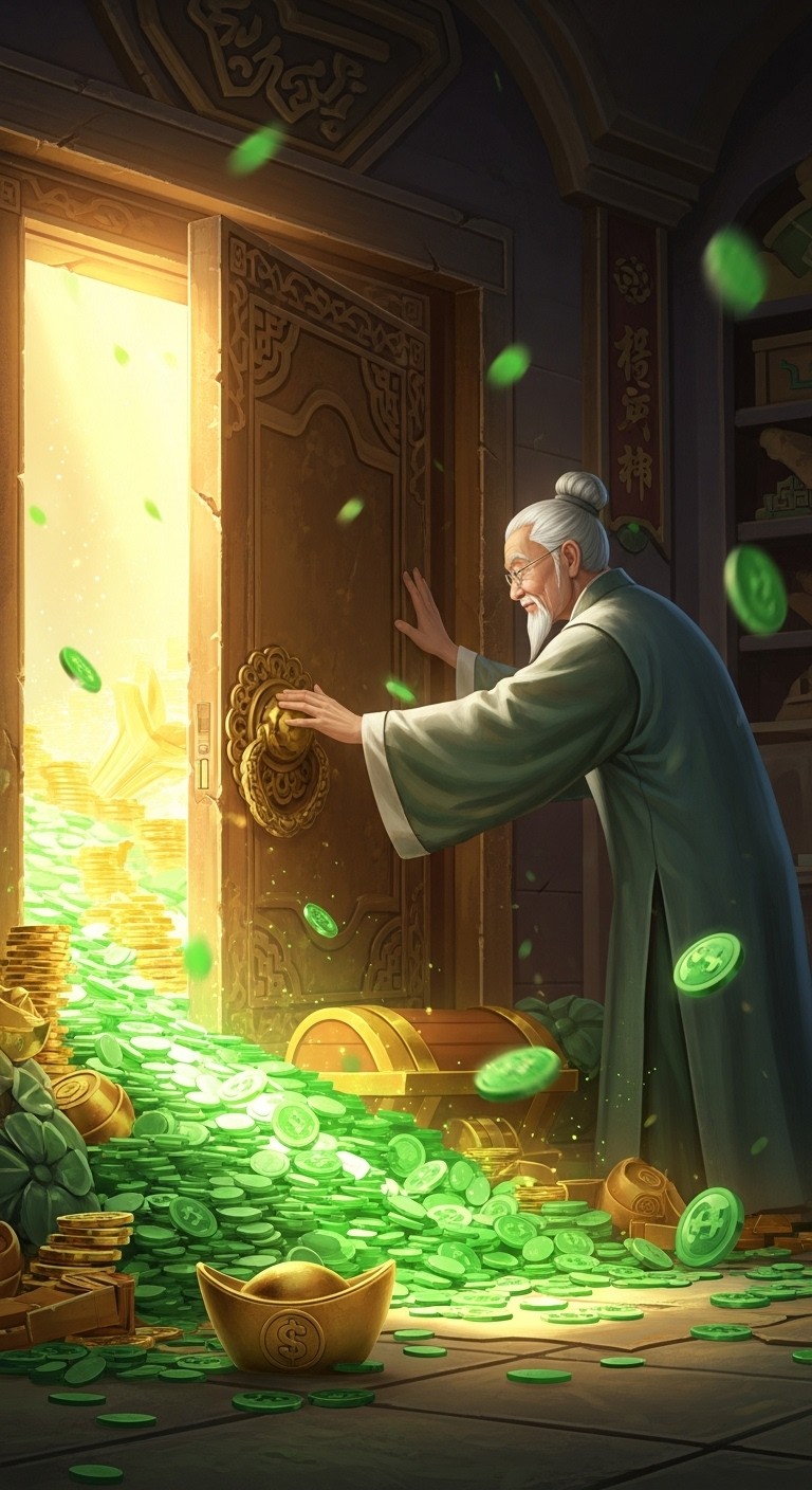 조상이 문을 열고 들어선 풍요의 창고 꿈 - 길몽