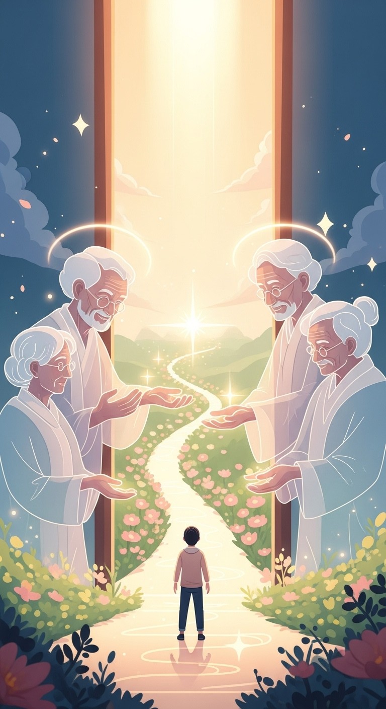 새로운 시작, 조상의 축복이 함께하는 길몽 - 길몽 새로운 시작, 조상의 축복이 함께하는 길몽 - 길몽