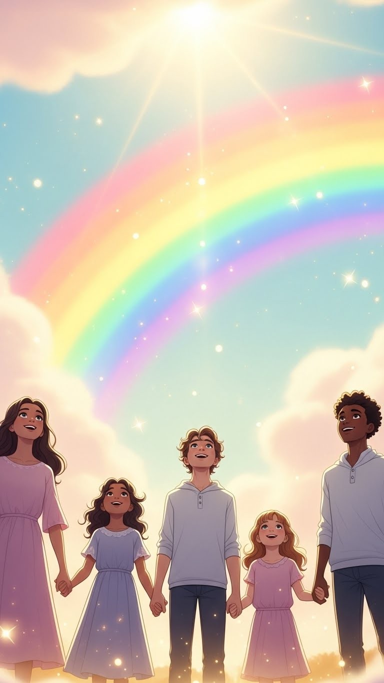 형제자매와 함께 맞이하는 찬란한 무지개, 공동의 번영을 알리다 - 길몽