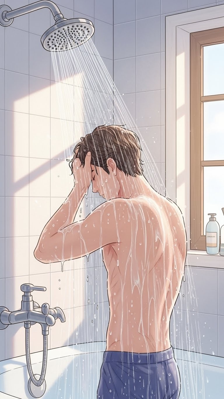 사랑과 정화를 갈망하는 남편의 샤워 꿈 - 보통
