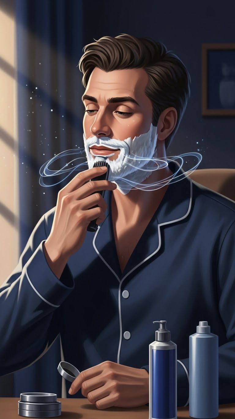 새로운 시작을 알리는 남편의 면도 꿈 - 보통