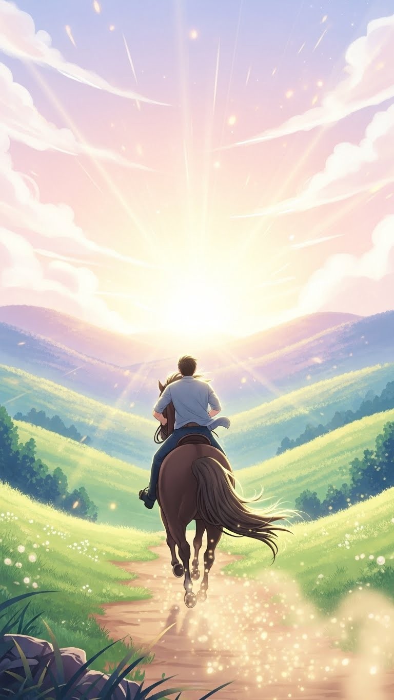 힘찬 말과 함께 성공 가도를 달리는 남편의 꿈 - 길몽