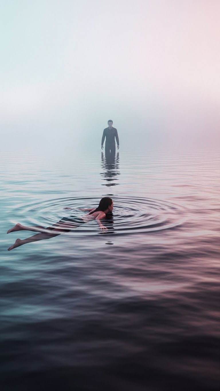 아내의 수영: 관계 속 파동과 갈등의 예고 - 흉몽