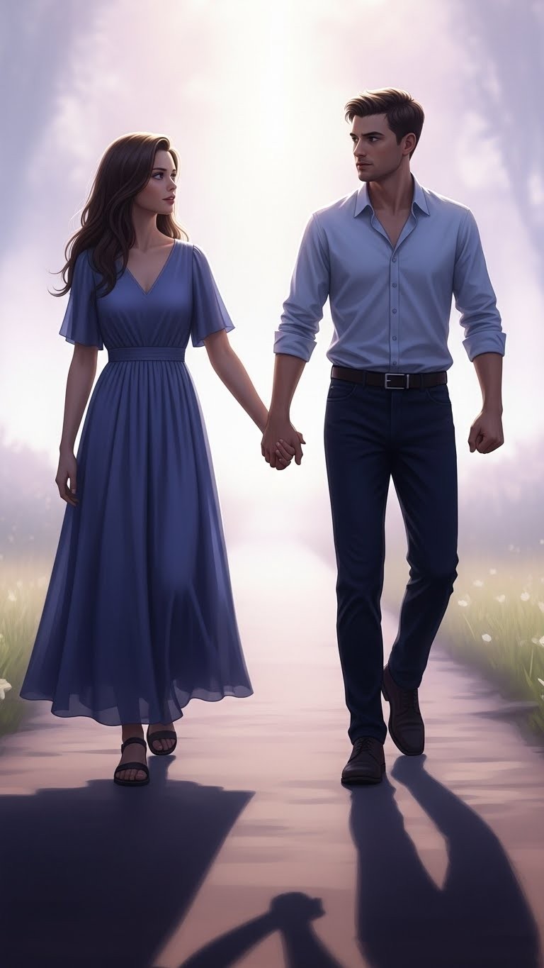 손을 잡고 걸었지만, 미묘한 긴장감을 품은 부부의 꿈 - 흉몽