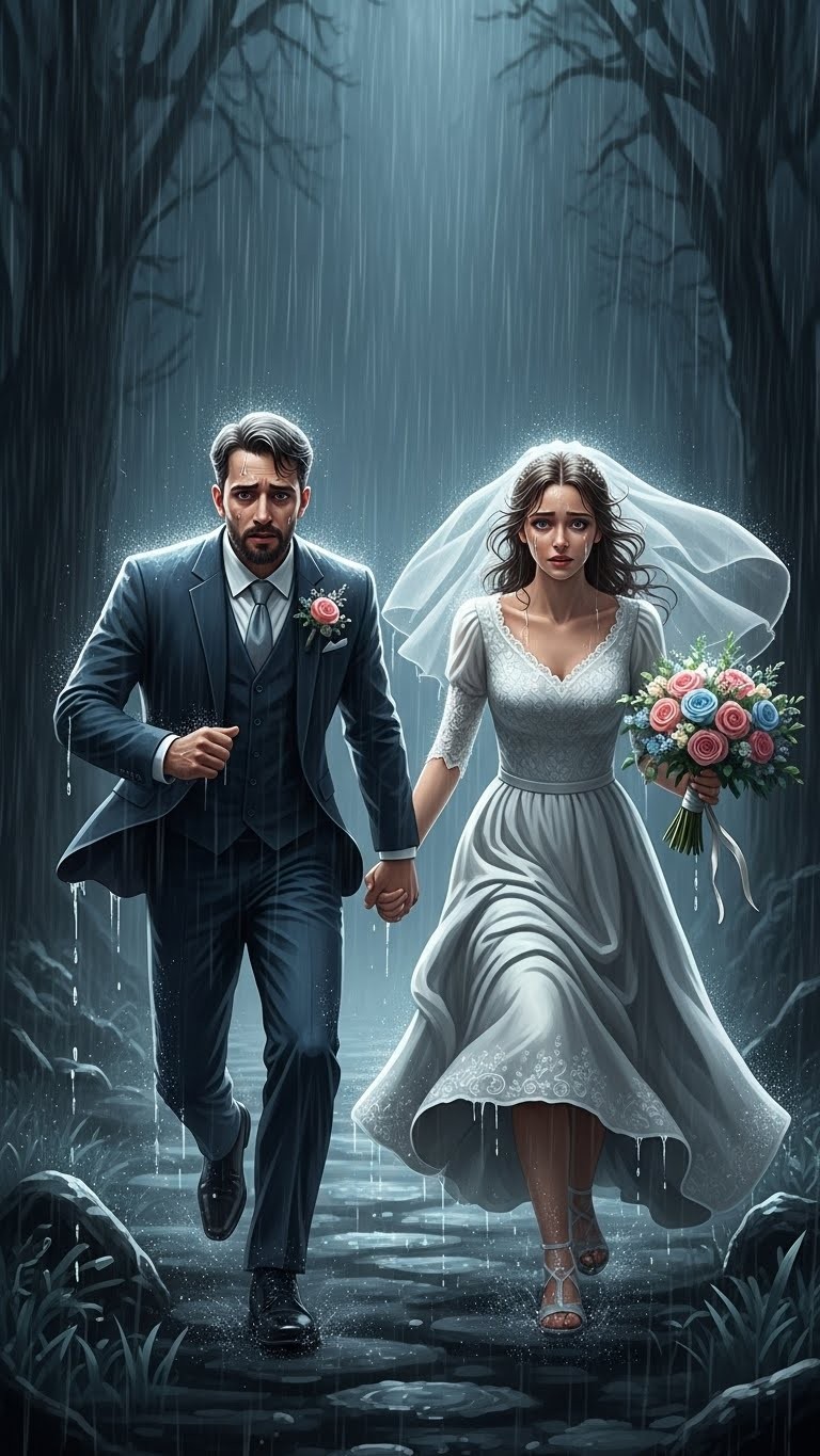 비바람 속을 함께 달리는 부부의 꿈 - 흉몽