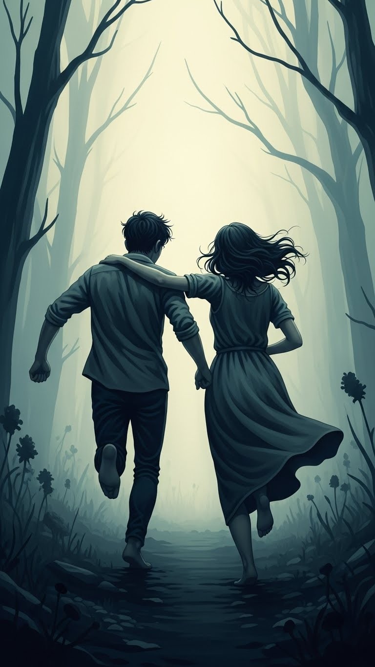 연인과 함께 어깨동무하고 달리는 꿈 - 흉몽