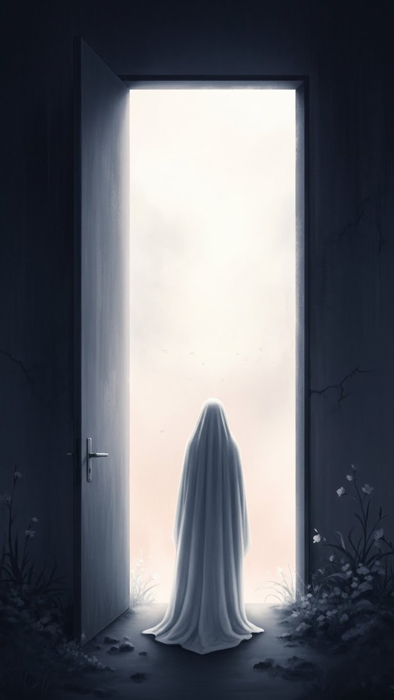 하얀 소복 입은 애인: 관계의 심오한 변화와 새로운 시작을 알리는 꿈 - 흉몽