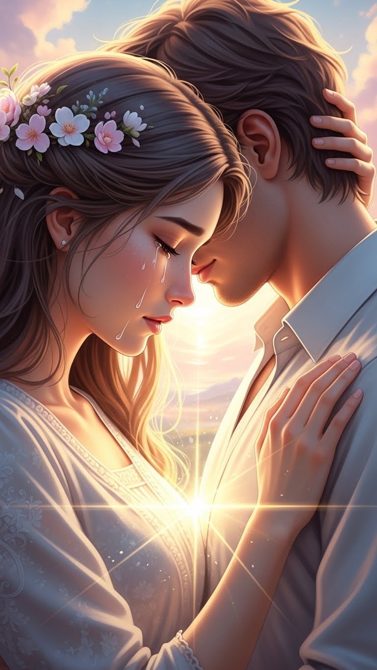 연인의 품에 안겨 흐느끼는 눈물, 사랑의 서약으로 피어나다 - 길몽