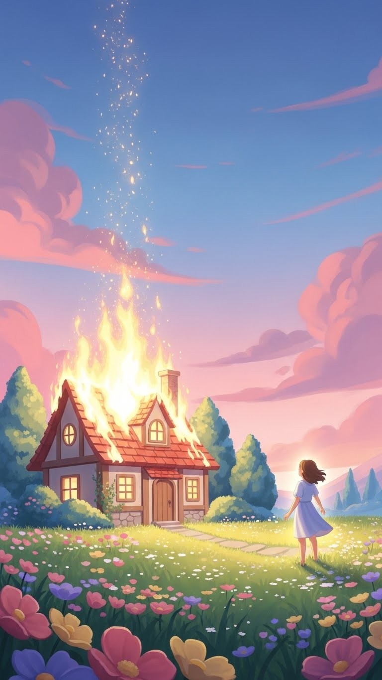 친구의 집이 전소되는 꿈: 관계와 전환의 불꽃 - 길몽