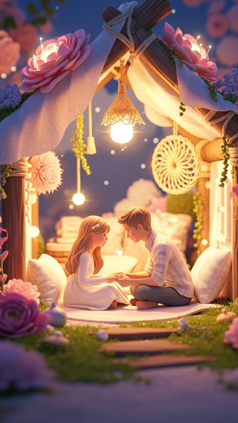 연인과 소꿉놀이하며 함께 그려나갈 미래를 예고하는 꿈 - 길몽