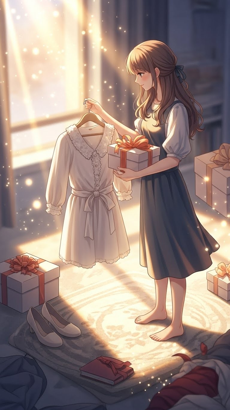 연인에게 새 옷을 선물하며 관계의 전환을 암시하는 꿈 - 길몽