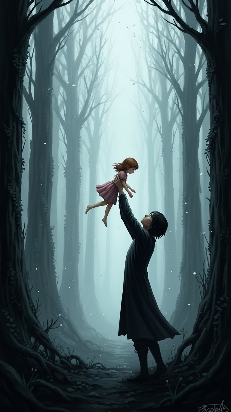 어린 여자아이를 안아 올리며 갈등을 겪는 꿈 - 흉몽