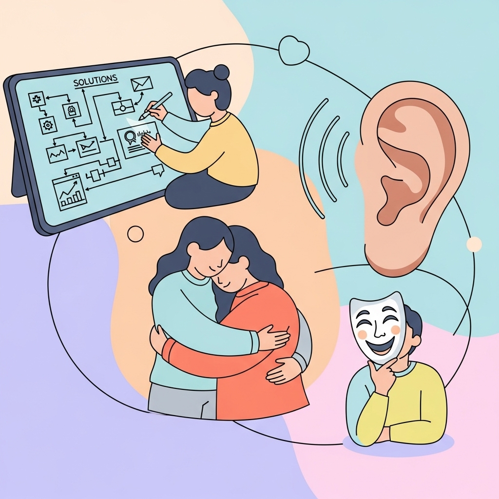 친구가 힘들다고 할 때 나는?