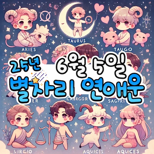 2025년 6월 5일 목요일, 별자리 연애운! ✨ 2025년 6월 5일 목요일, 별자리 연애운! ✨