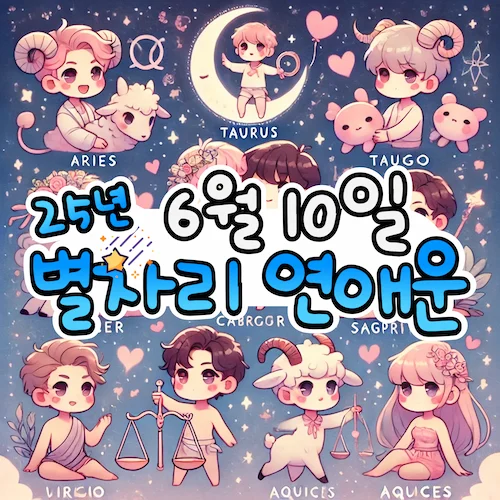 2025년 6월 10일 화요일, 별자리 연애운! ✨ 2025년 6월 10일 화요일, 별자리 연애운! ✨